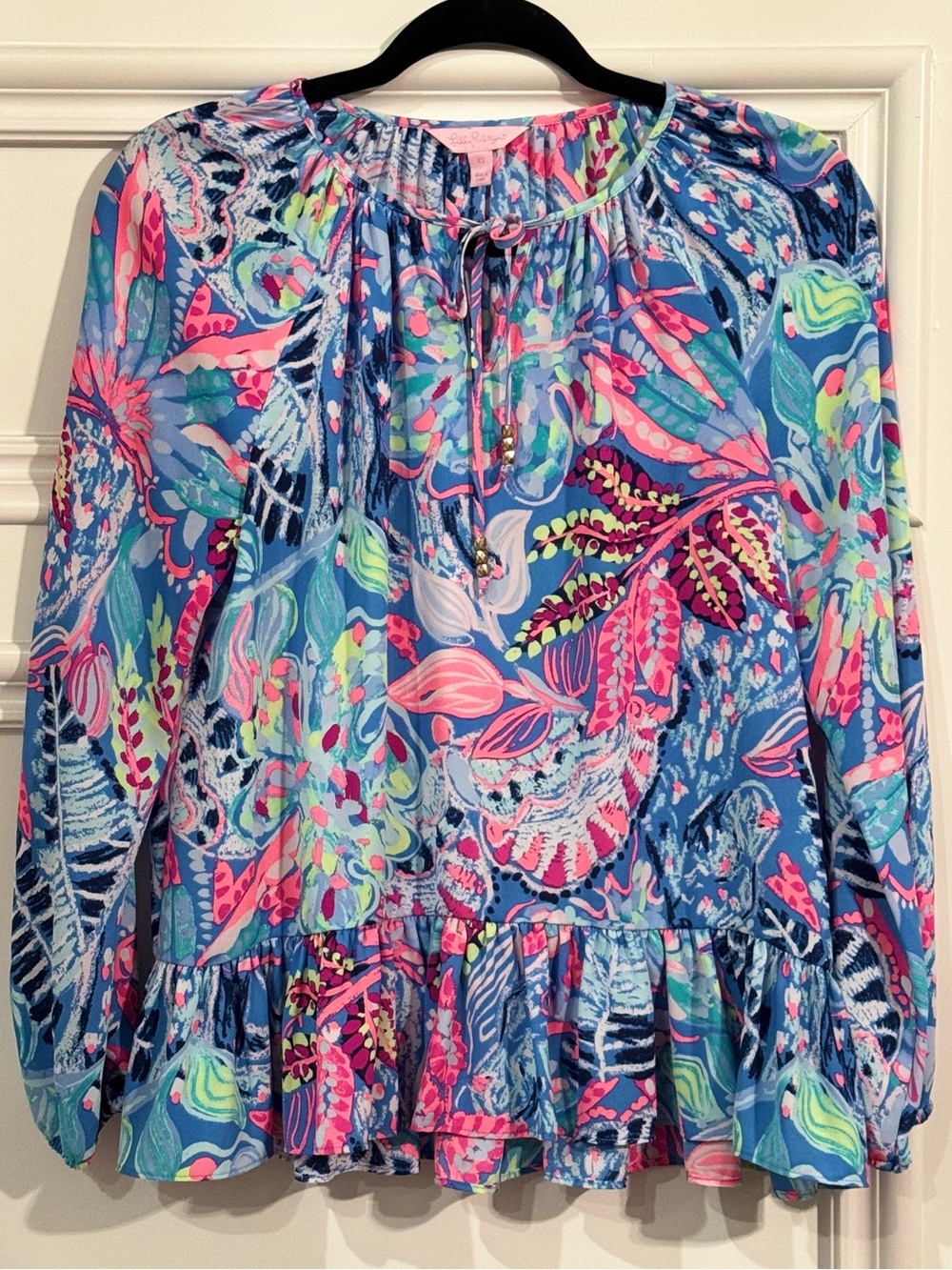 Lilly Pulitzer Tensley Peplum Tunic Blouse